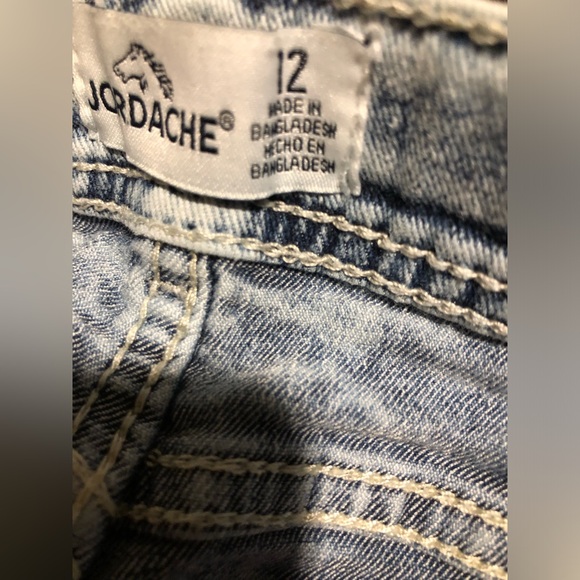 Jordache acid wash shorts with star design on thighs girls side 12 - Picture 8 of 11